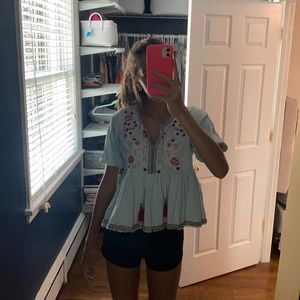 embroidered top